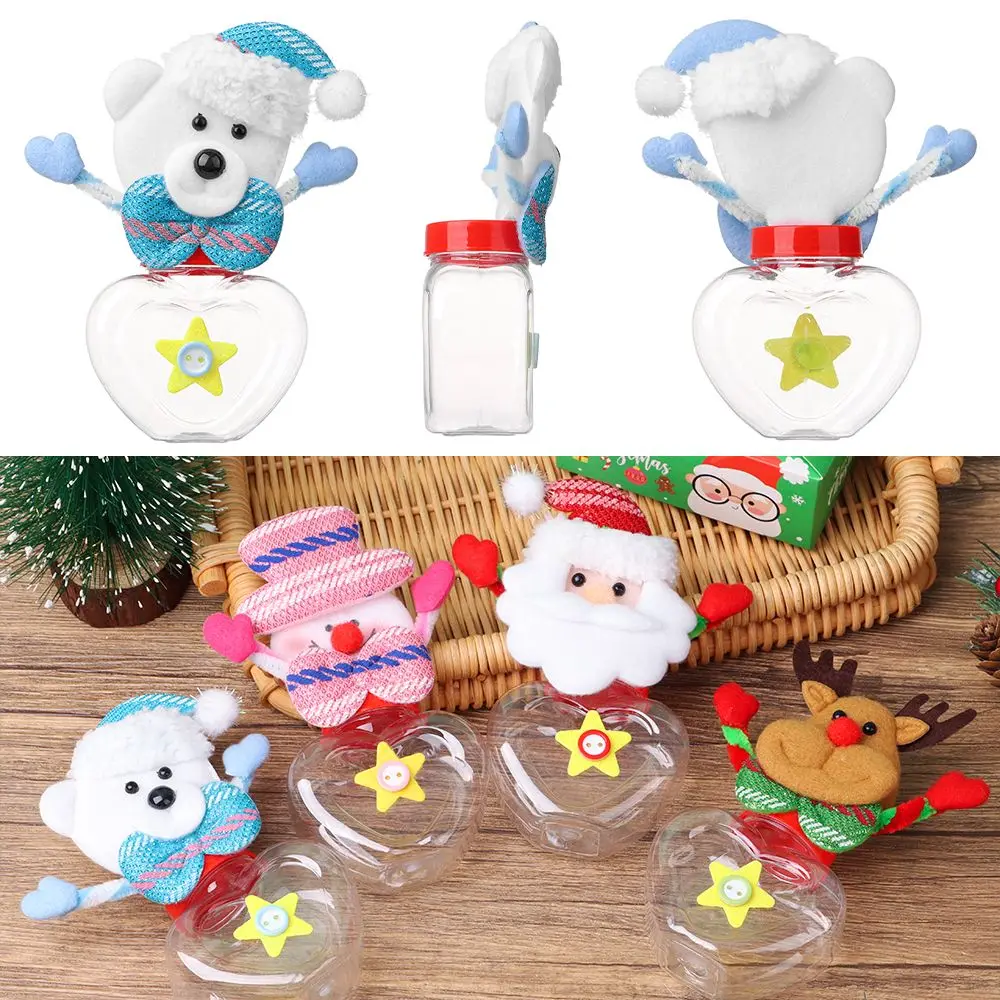 New Year Christmas Gift Bags Candy Jar Storage Bottle Santa Bag Sweet Christmas Candy Bag Boxes DIY Xmas Party Favors Kids Gift