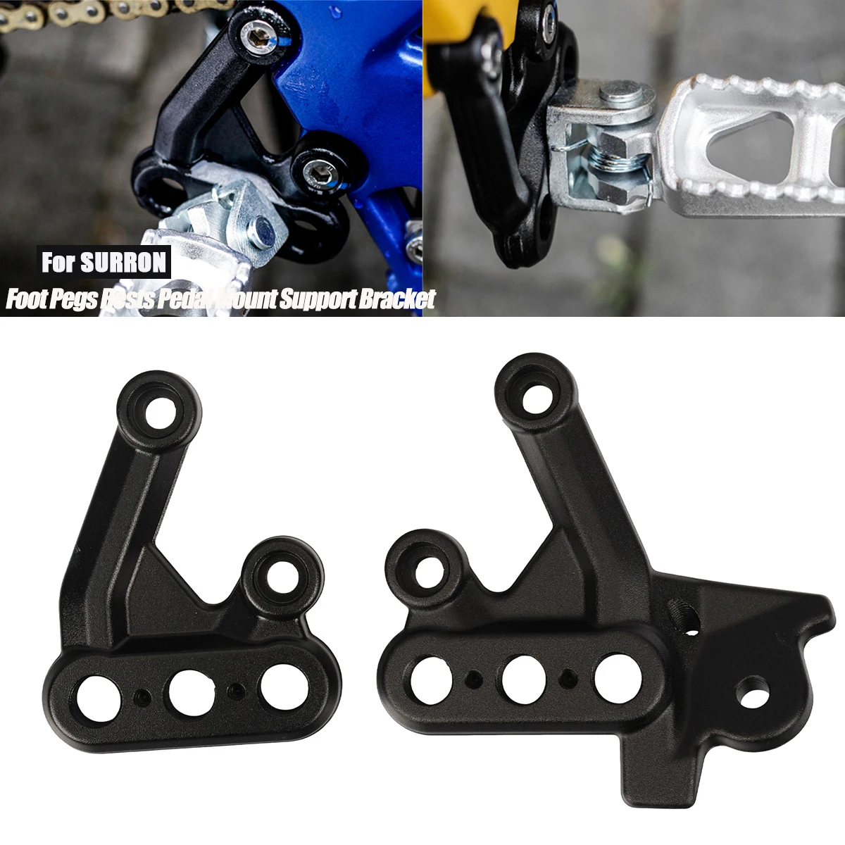 

Electric Motorcycle Foot Pegs Rests Pedal Mount Support Bracket For Surron Light Bee X S Original Parts Motocross