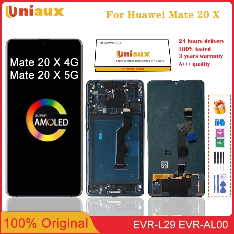 

7.2"Original Screen For Huawei Mate 20X LCD Display Touch Screen Digitizer Assembly For Huawei Mate20X EVR-L29 EVR-AL00 EVR-TL00