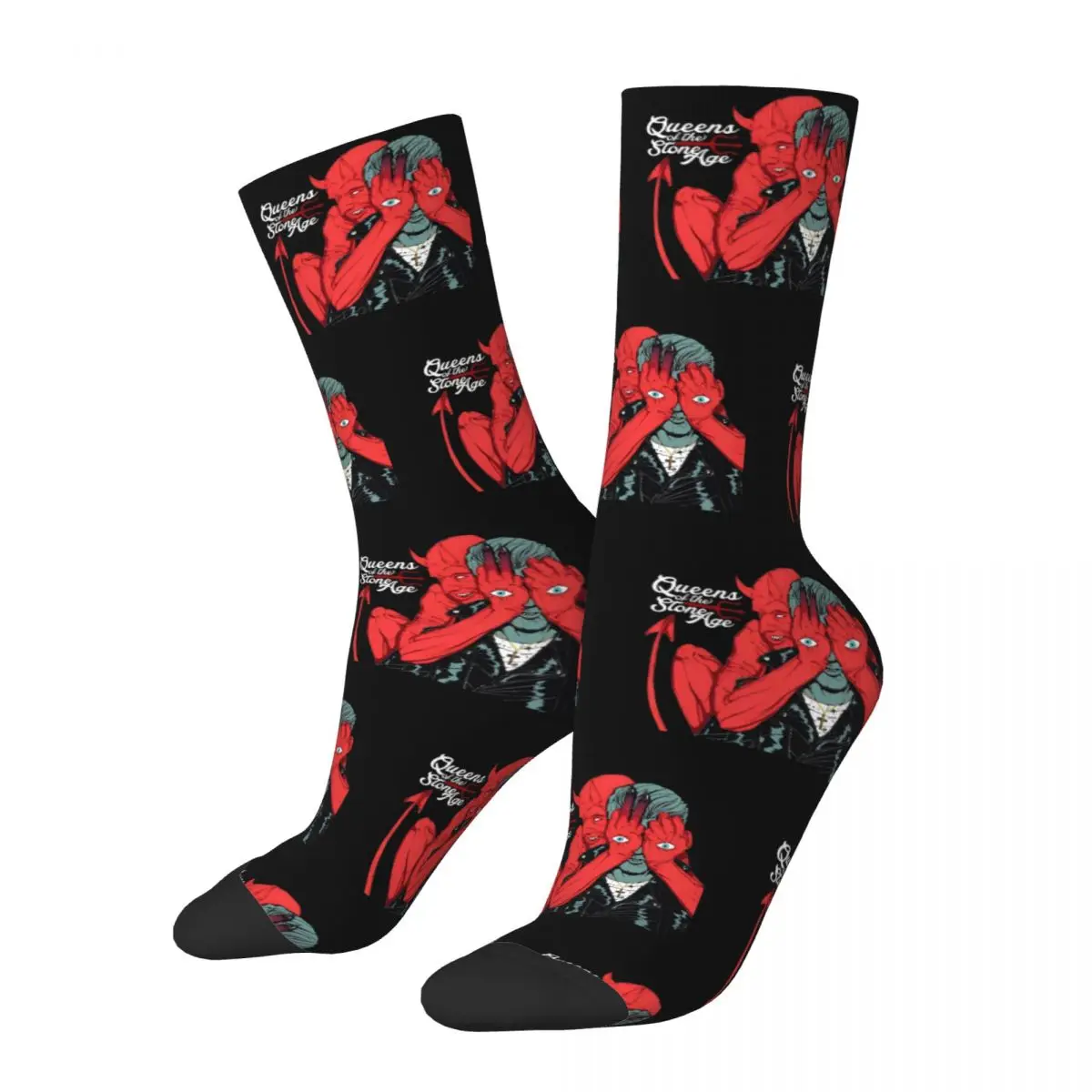 

Queens Of The Stone Age Band Socks Men's Women's Fashion Socks Harajuku Spring Summer Autumn Winter Middle Tube Socks Gift