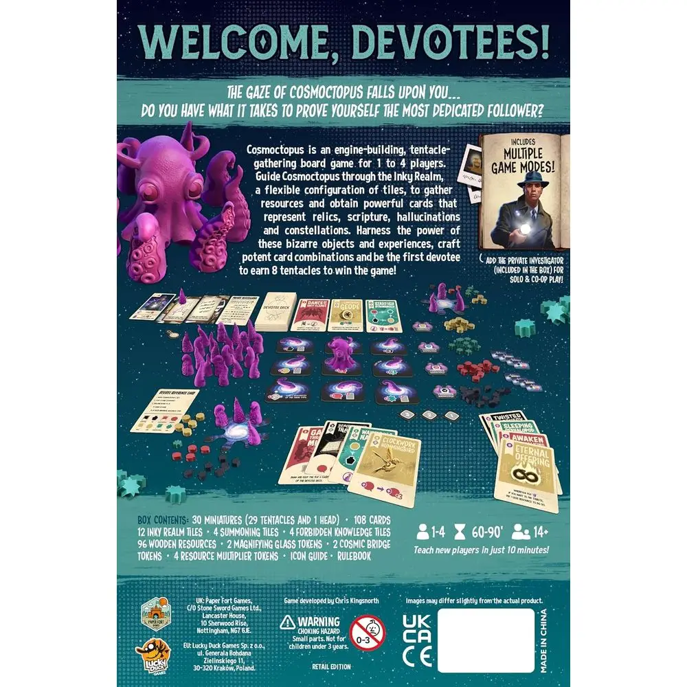 Cosmpus Board Game - Engine-Building, Tentacle-Gathering Strategy Game, un amily Game or Kids and Adults, Ages 14+, 1-4 Players,