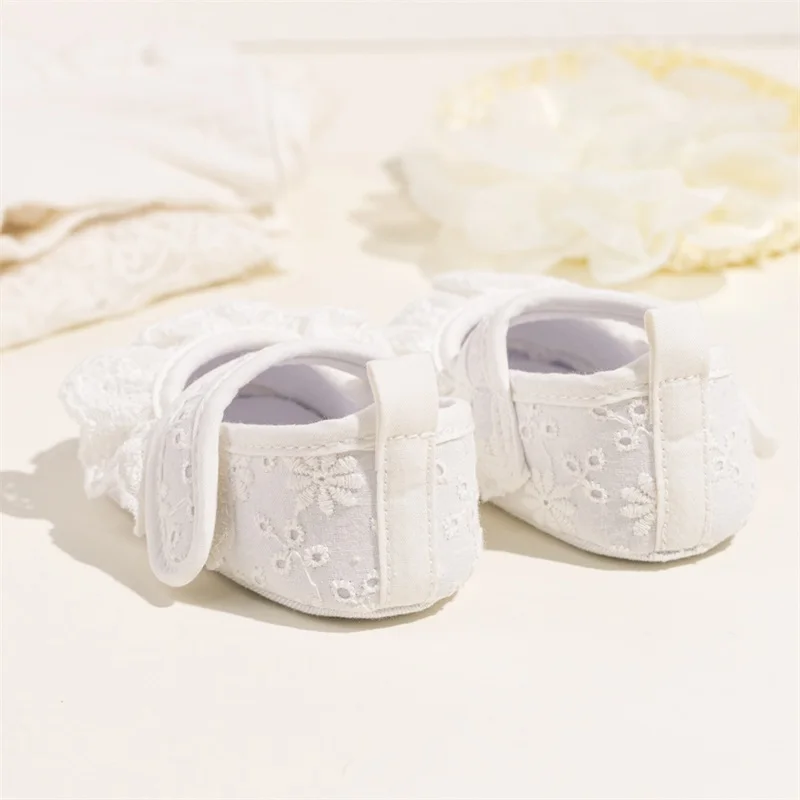 Baby Girls Mary Jane Shoes Princess Cute Solid Soft Non-Slip Infant Baby First Walking Shoes