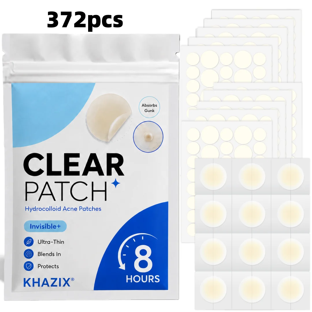 372pcs Hydrocolloid Acne Pimple Patch, Hydrocolloid Spot Stickers, Covering Zits and Defect, Nighttime Spot Stickers for Face