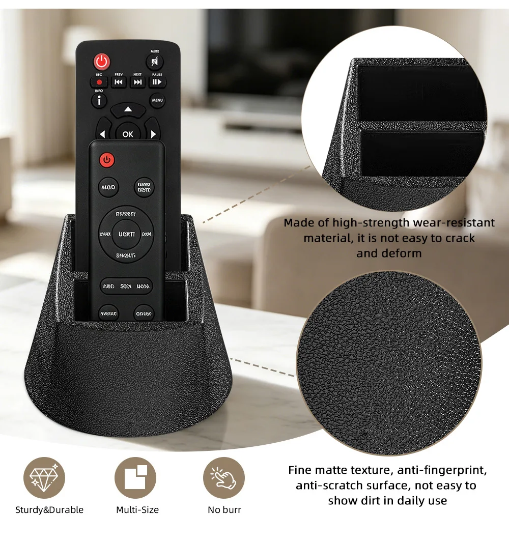 Double-layer remote control storage box, office supplies, TV remote control organizer, living room and bedroom storage box