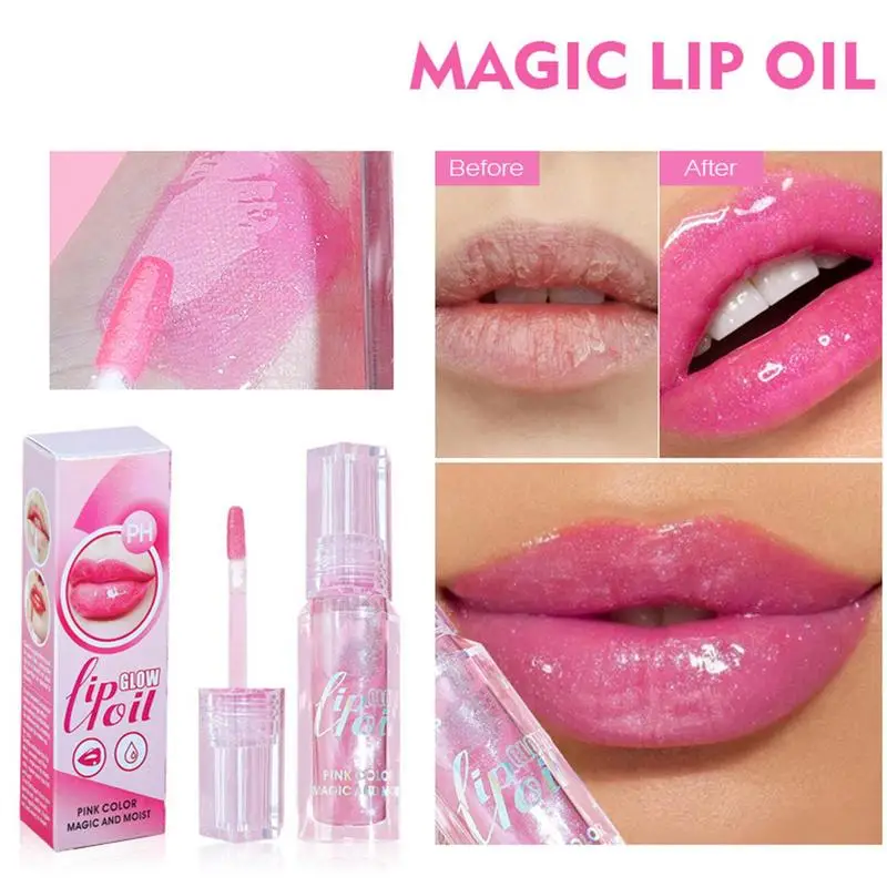 Brillo de labios mágico, 1 piezas, cambia de Color, humedad Natural, aceite de crecimiento, temperatura, cuidado de los labios, maquillaje