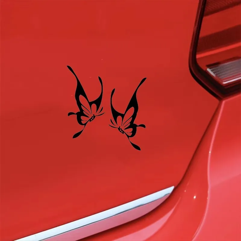 17 * 16cm Butterfly Flower Romantic Design Window Bumper Home Decoration Size Customizable Vinyl Stickers