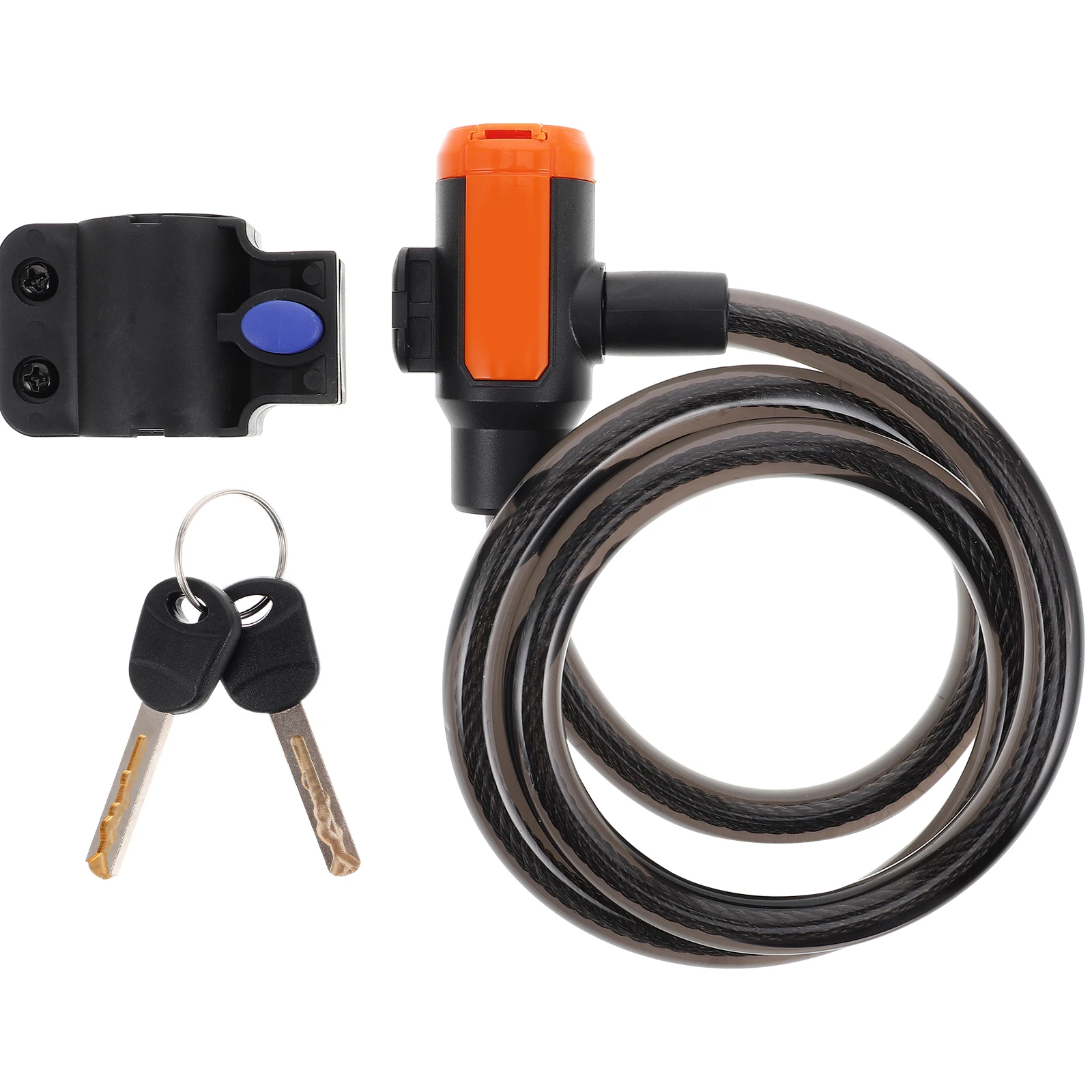 

Portable Steel Cable Lock 100cm Black Anti Theft Lock Mount for Electric Bikes Scooters Kids Bicycle Heavy Duty
