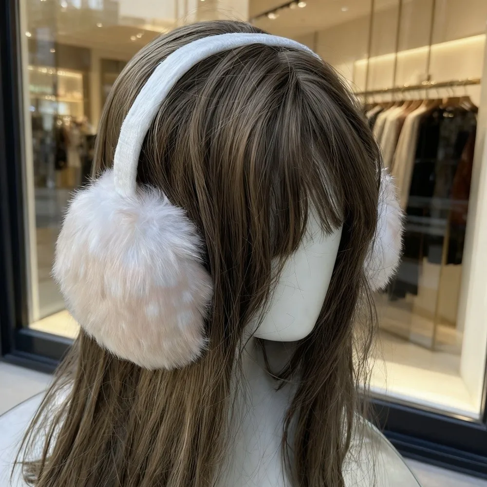 Cute Deer Print Scarf Winter Warm Soft Foldable Earmuffs Windproof Neck Warmer New Year Celebration