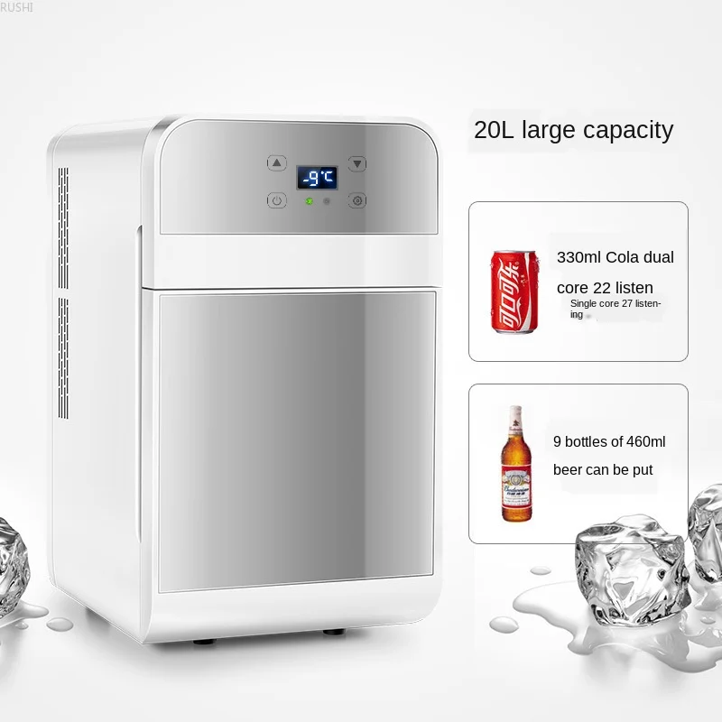 Inicio Refrigerador de doble núcleo 20L Mini refrigerador Mini refrigerador Mini frigoríficos Refrigerador de coche Refrigerador Refrigerador
