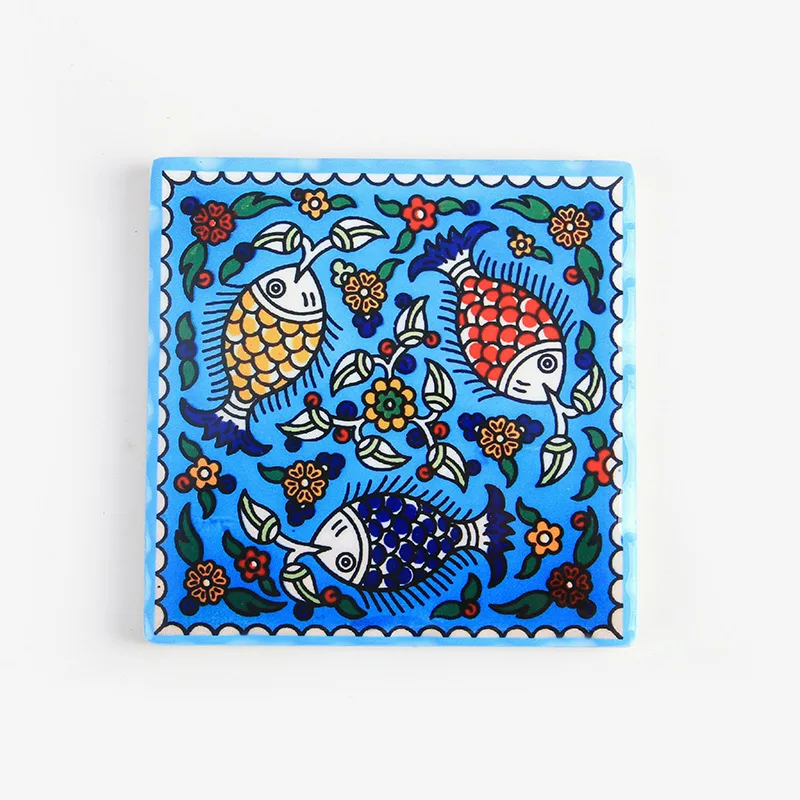 1PCS Square Ceramic Cork Coaster Heat Insulation and Anti-slip Cup Mats Reusable Table Protector Pads Kitchen Items Accessories