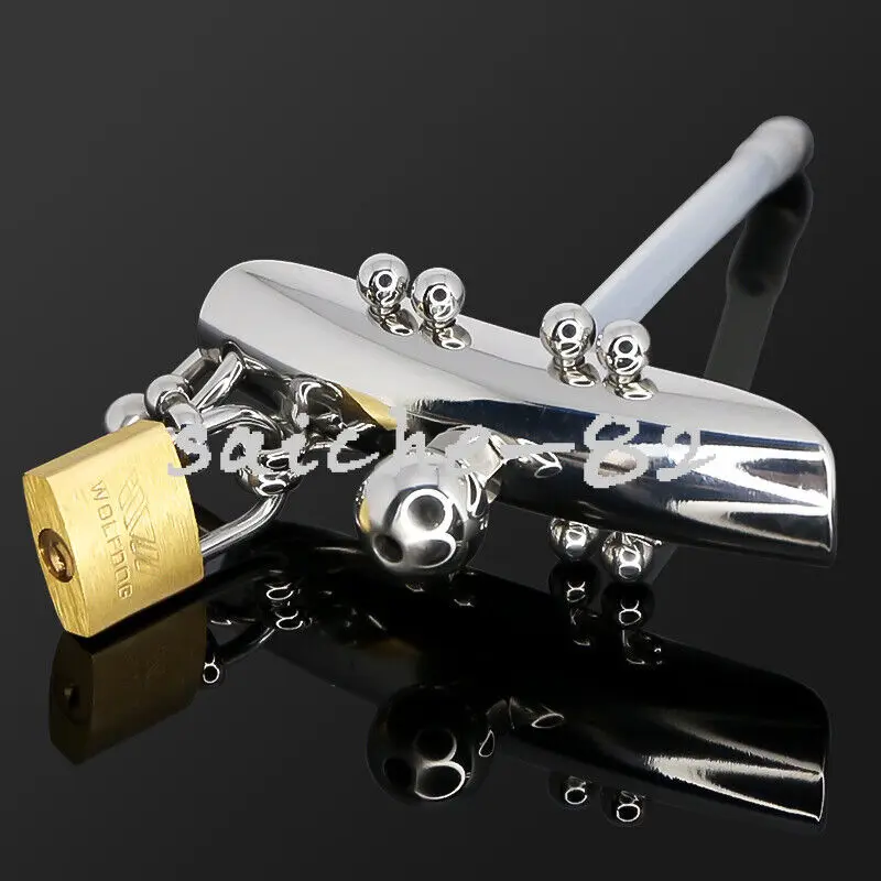 Stainless Steel Female Chastity Belt Device Private Parts Lips Underwear Lock