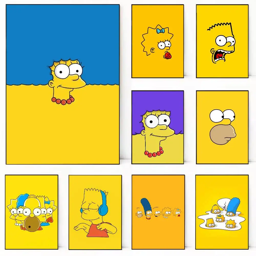 

Cute The S-Simpsons Poster Versatile HD Waterproof Wall Art Self-Adhesive Decor for Any Space Ideal Gift