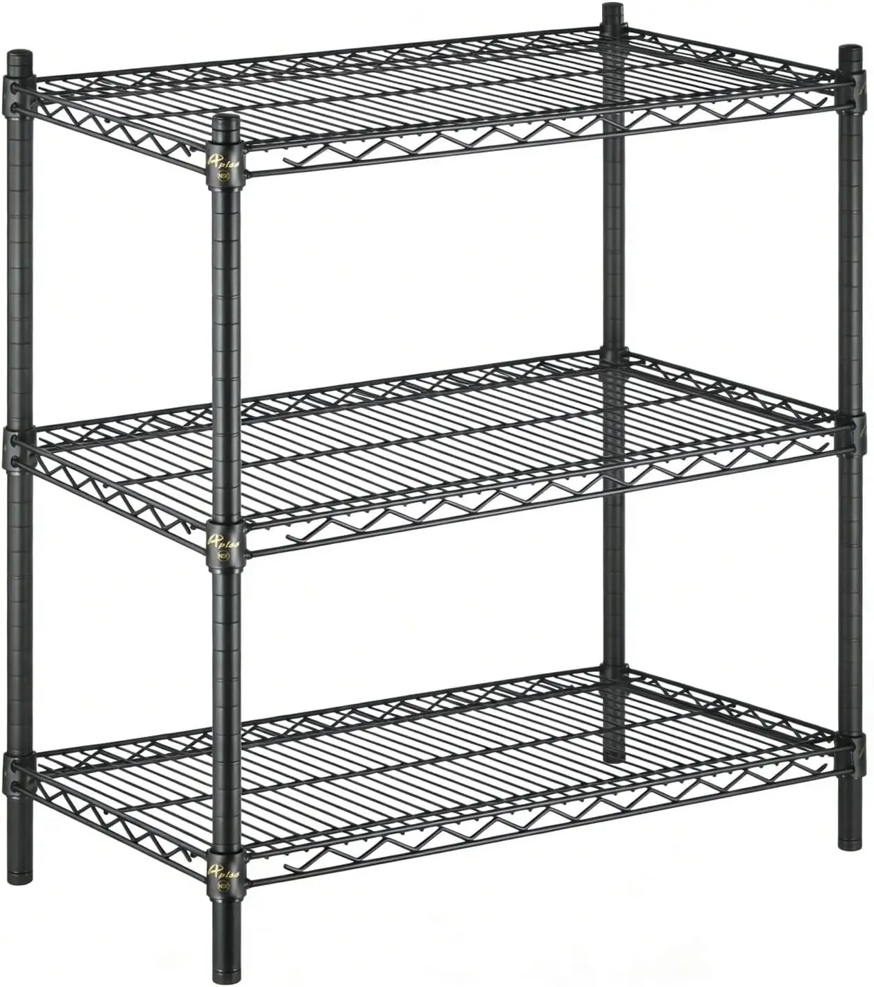 

18' D x 30' W x 34' H Black Heavy Duty Wire Shelving with 3 Tier Shelves, NSF Certified, Height