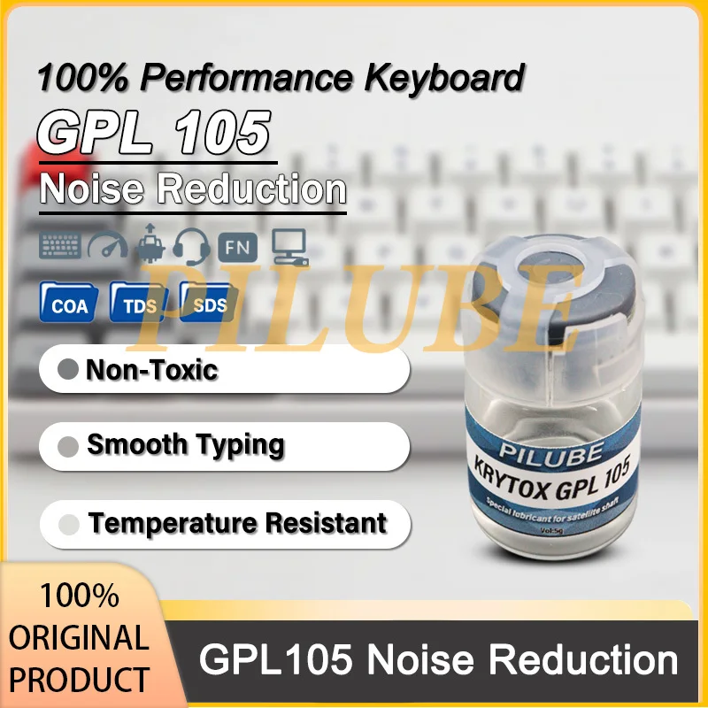 Klawiatura mechaniczna 100% Performance Keyboard GPL105, szybkie przełączniki, podświetlenie RGB, do gier i użytku profesjonalnego z precyzją.
