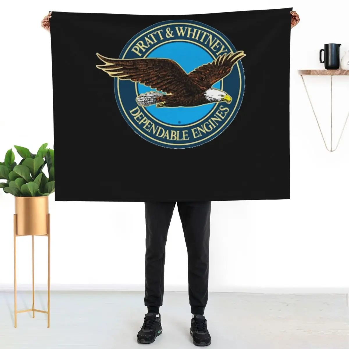 

Pratt & Whitney Logo Throw Blanket Warm Cozy Throw Blanket for Living Room Couch