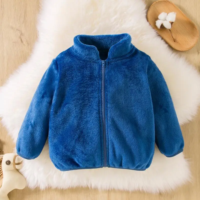 New Solid Color Printed Fashionable Cartoon Cute Windproof Warm Jacket for Boys and Girls In Autumn and Winter image 4