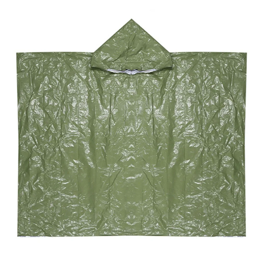 Tear Resistant Raincoat Reflective Raincoat Double-sided Design Lightweight Raincoat PE Aluminum Film Material