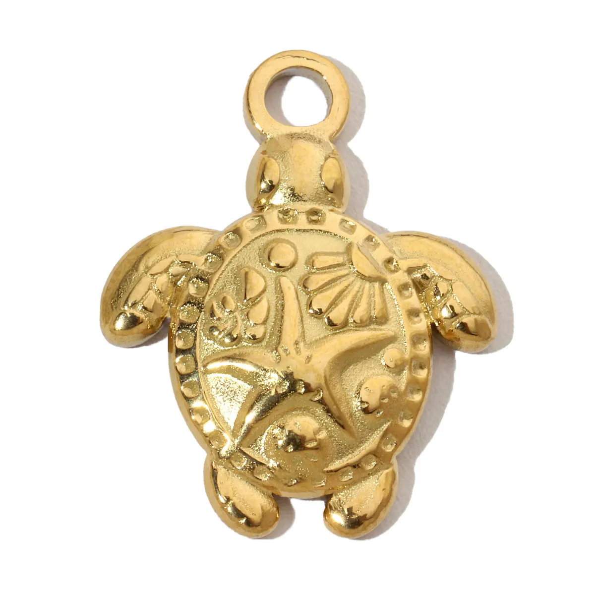 3pcs/Lot French Antique Coin Sun Stainless Steel Diy Charms Women Heart Butterfly Earring Necklace Pendant Croissant Jewelry