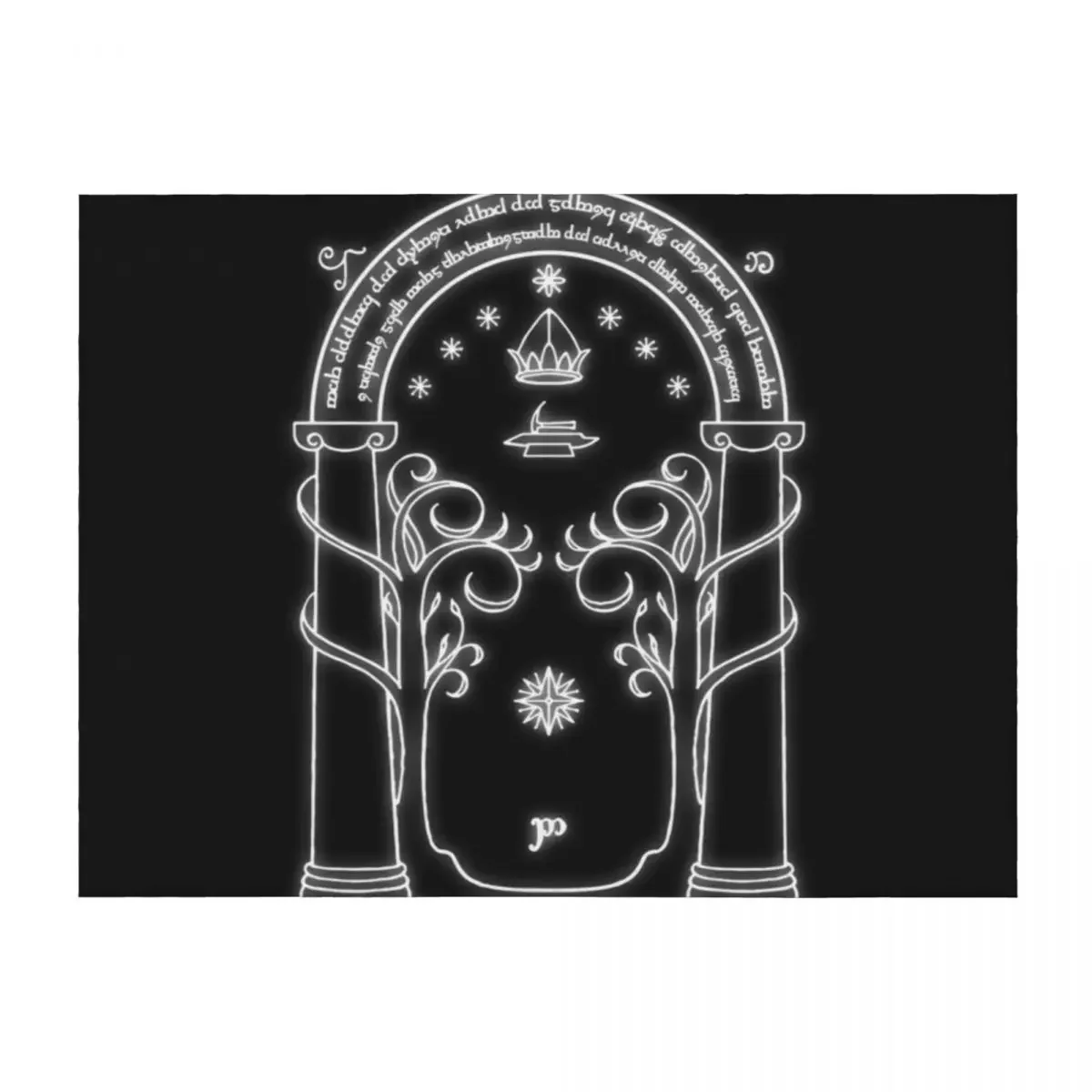 

Mines of Moria Door Throw Blanket Weighted Decoratives Large Cute Blankets