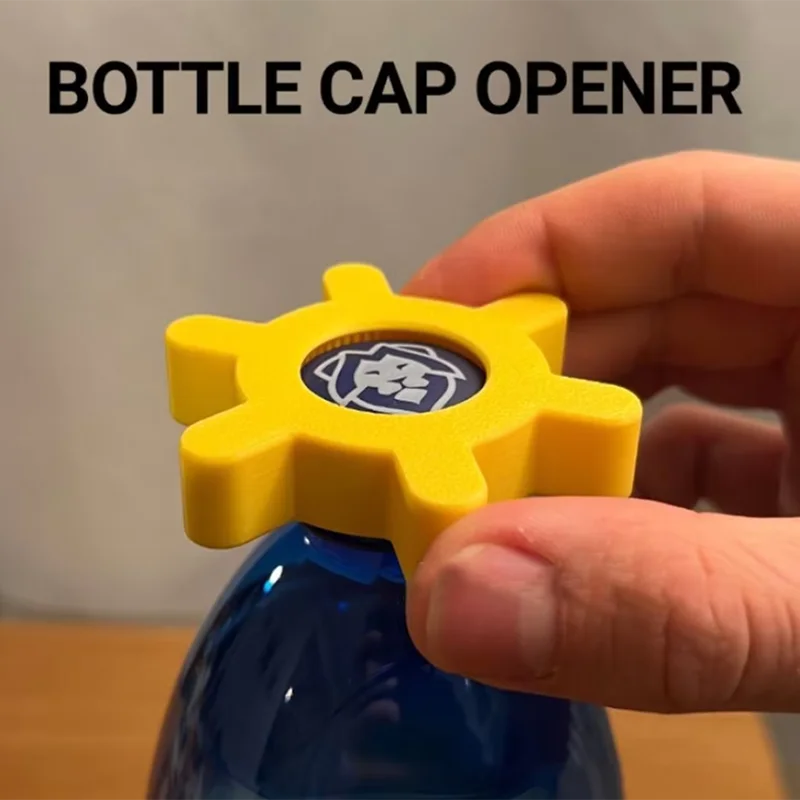 Unique Multi-Function Bottle Cap Opener Yellow Plastic Rotary Bottle Opener Bar Supplies Bottle Opener Kitchen Tool