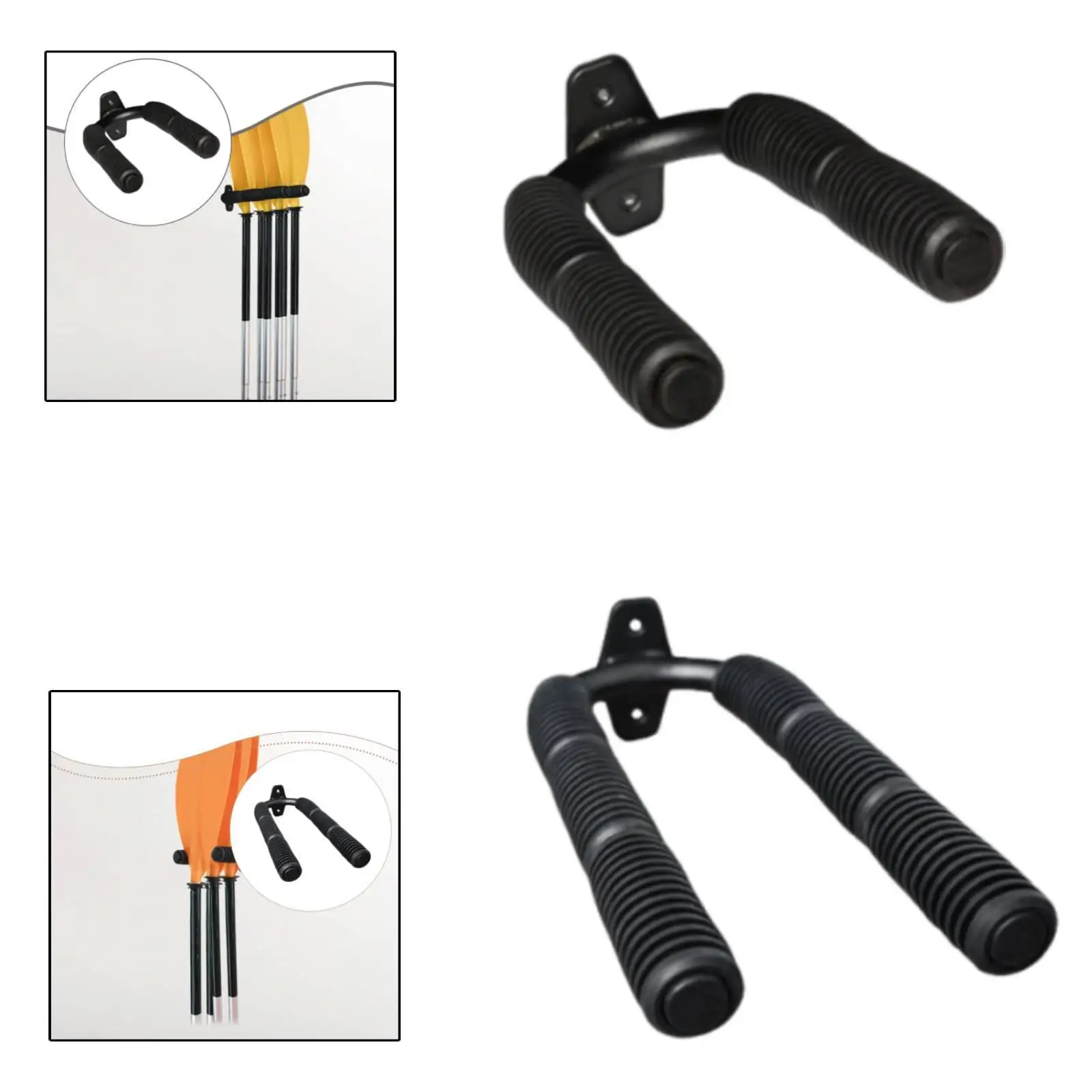 Paddle Storage Wall Rack Space Saving Organizer Heavy Duty Kayak Paddleboard Holder Boat Paddle Support for Boathouse