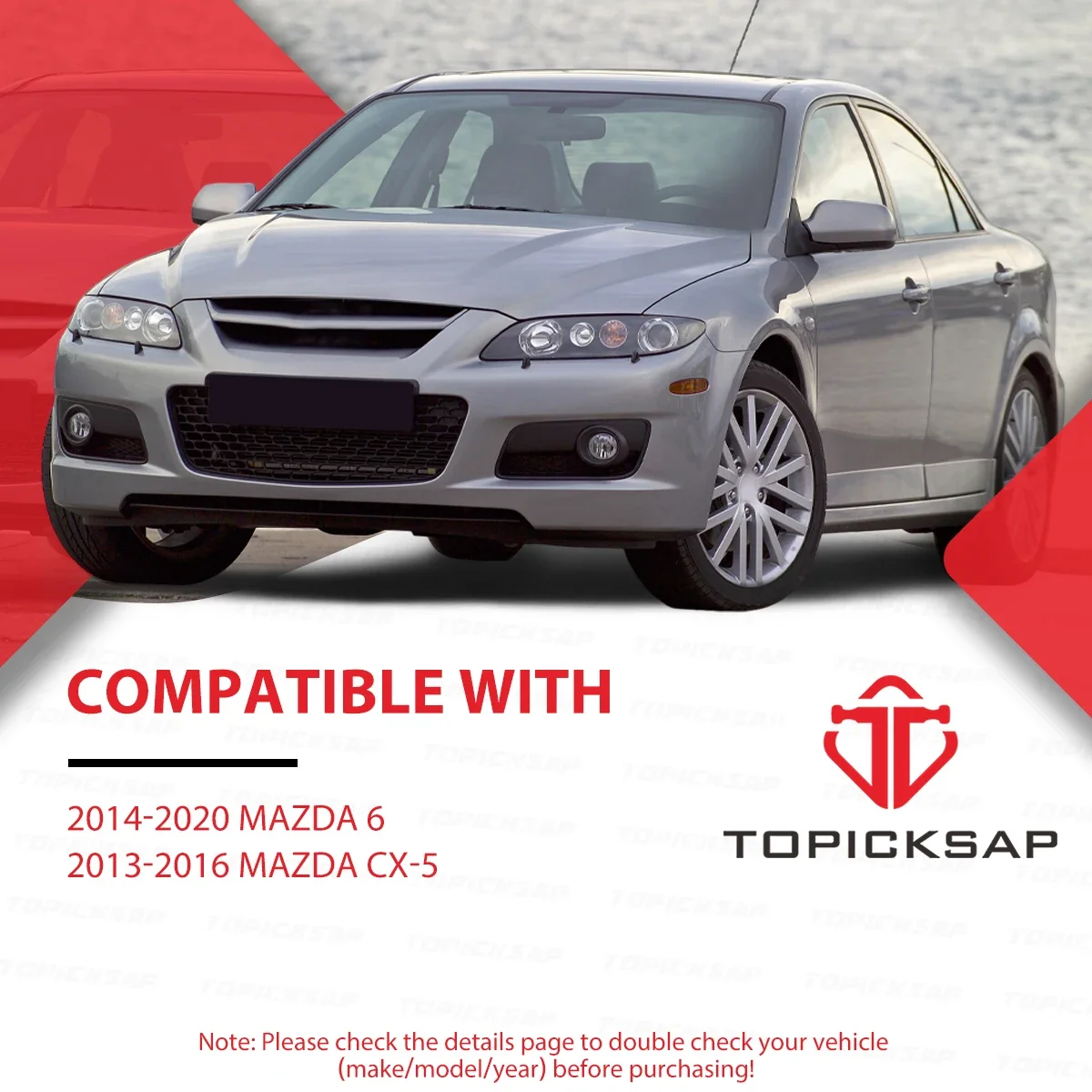 TOPICKSAP 1Pcs Front Right Lower Control Arm Assembly Kit for Mazda 6 2014-2019 2020 GHP934300C