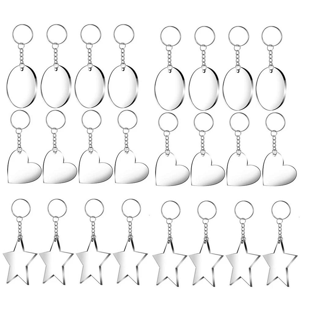 48 Pieces Keychain DIY Kit Household DIY Keyholder Props Accessories