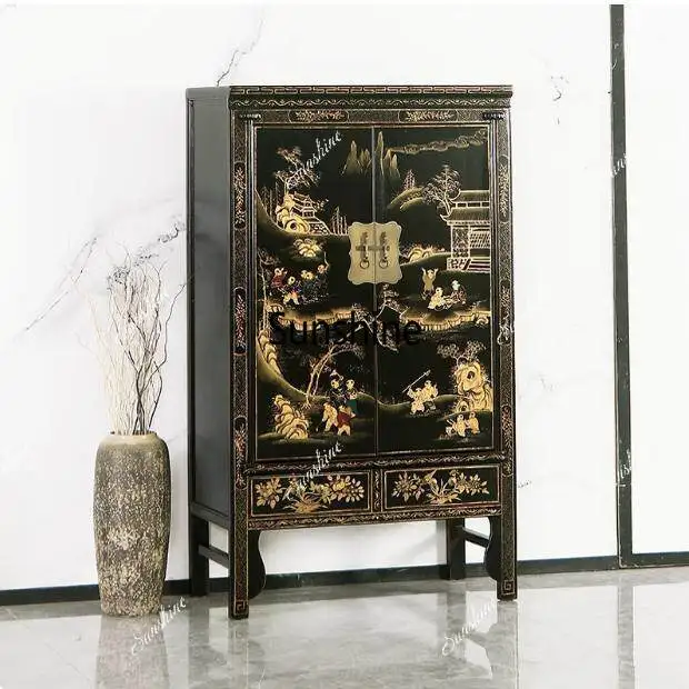 

Painted solid wood bedroom storage hanging wardrobe