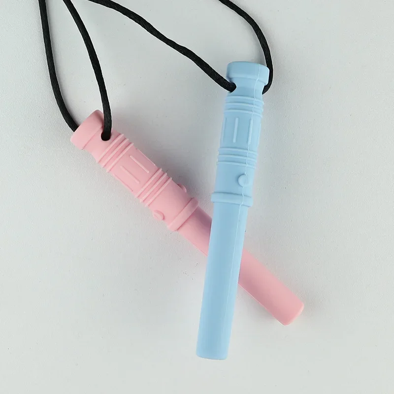 Silicone military knife dental adhesive manufacturer children's sensory chewing dental adhesive pendant necklace grinding rod