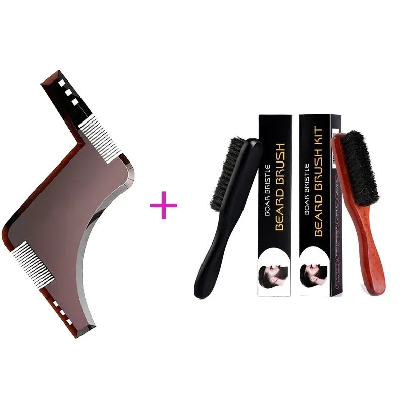 Sakal Şekillendirme Şablonu Yaban Domuzu Kılları Sakal Fırçası Duş Salonu Sakal Tıraş tıraş Şekillendirme tarzı şekillendirici tarak bakım fırçası