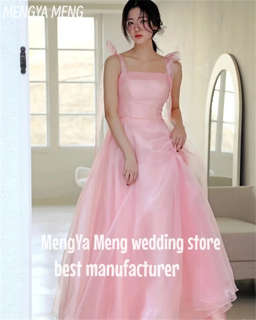 ZHUISHU Yellow Tulle Evening Dress Korea Wedding Photo Shoot Customized Garden Off Shoulder Corset Back Prom Dress Floor Length