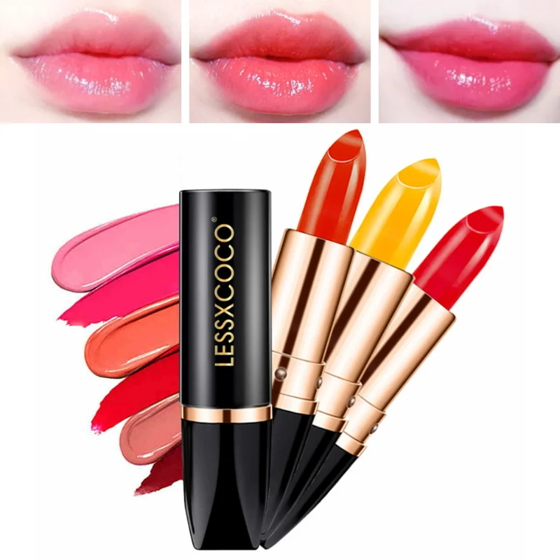 Temperature Changing Color Lip Balm Moisturizing Long Lasting Magic Lipstick Nouritious Anti Aging Lipstick Lips Makeup Comestic