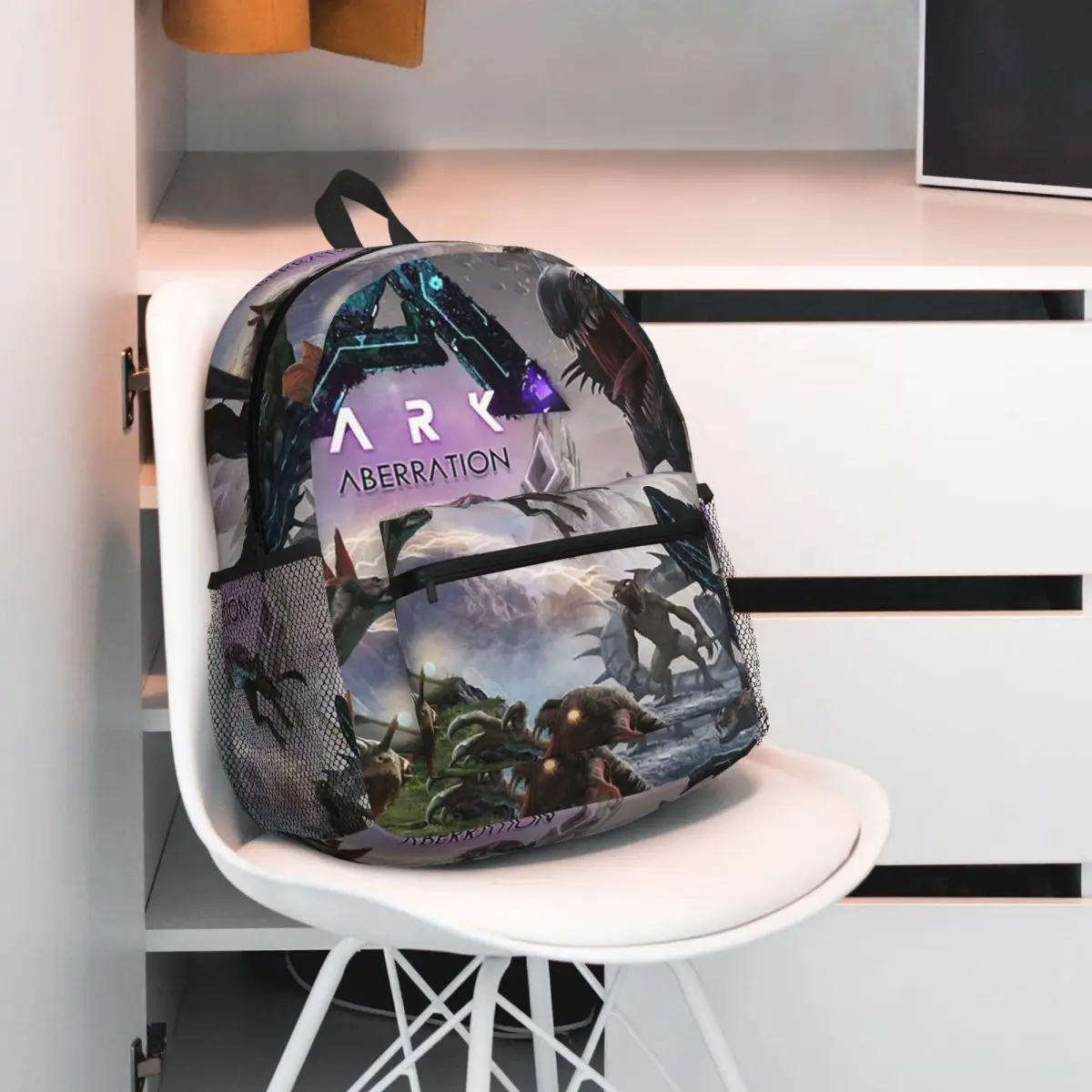 Women Men Ark Survival Evolved Aberration Poster Backpack Daypack Large Capacity Kids BookBag School Bag Shoulder Bags