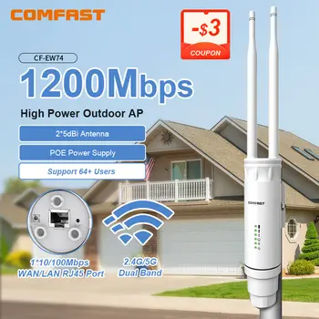 Comfast AC1200 戶外 WiFi 訊號擴展器 AP 路由器 2.4/5GHz 雙頻遠距離 1200Mbps 無線 WiFi 中繼器 防水 8 最佳銷售 戶外無線網路擴展器 - №7