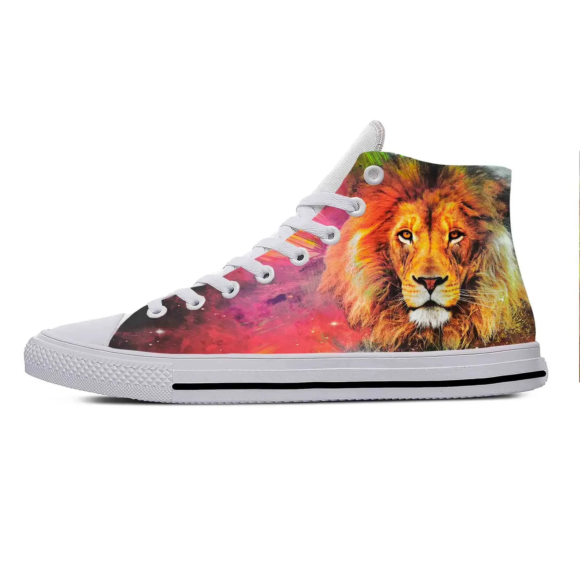 Hot Cool Anime Cartoon Manga Rock Galaxy Lion Animal Latest Shoes High Top Lightweight Men Women Sneakers Summer Board Shoes