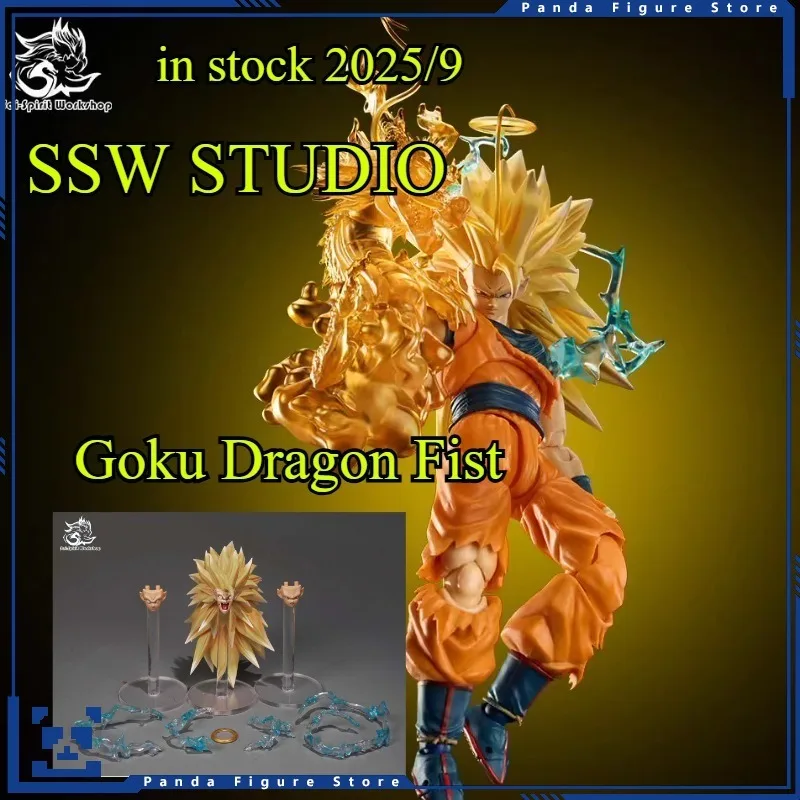 

SSW Scouti Workshop Dragon Ball SHF Super Saiya SSJ3 Super Saiyan Head Sculpture Special Effect Dragon Fist Collection Gifts