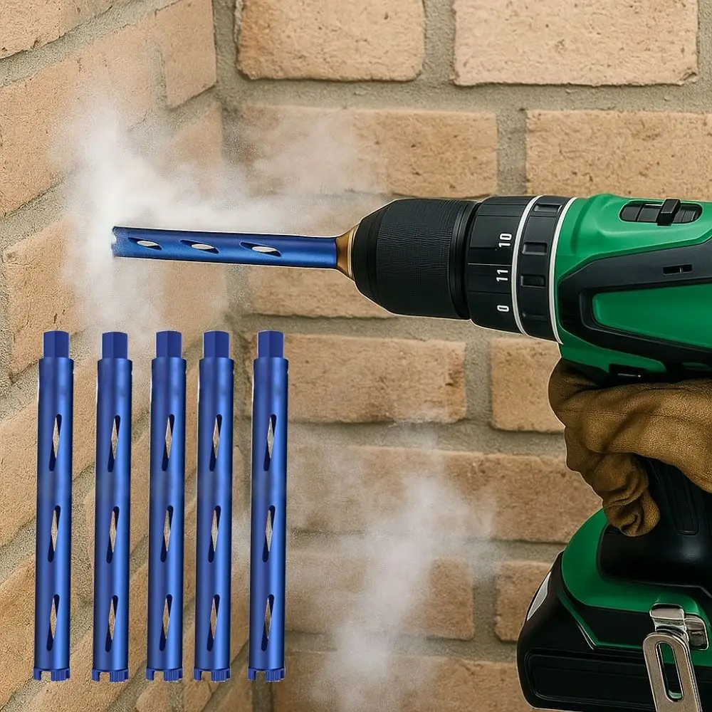 

Diamond Core Hole Drilling Tool Quick Drying 32x370mm Masonry Diamond Core Drill Bit Integrated Mountain Tooth Water Head