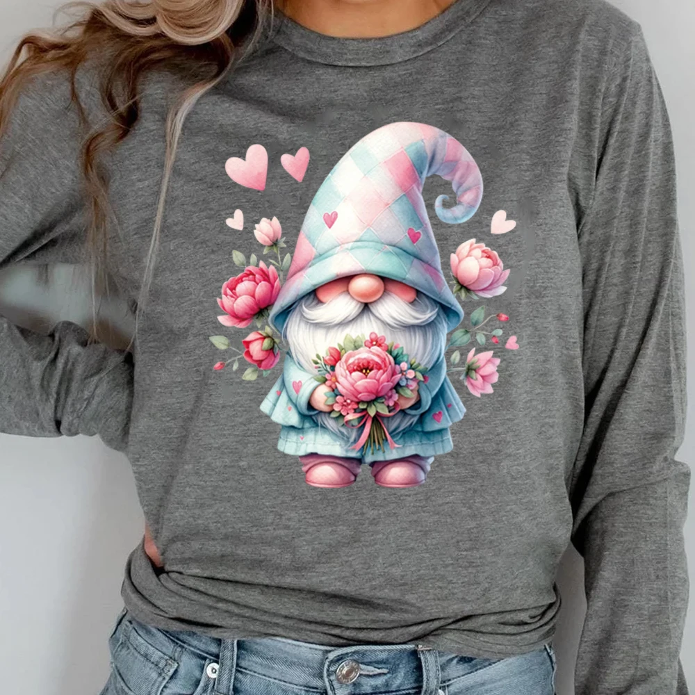 Розовый карлик на День святого Валентина, 6 предметов, удерживающий воздушный шар с узором «сделай сам», набор наклеек для прессования и печати