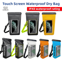 2L Touch Screen IPX8 Waterproof Dry Bag for Trekking Drifting Rafting Surfing Kayaking Camping Outdoor Sports Storage Bag
