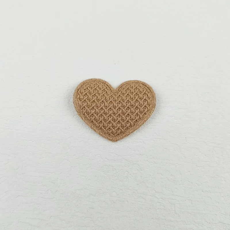60 Stück Häkelherz-Applikationen mit Polsterung für Kinder-Haarband, Haarspangen, Accessoires, Hüte, Dekorationsaufnäher – Detail 7