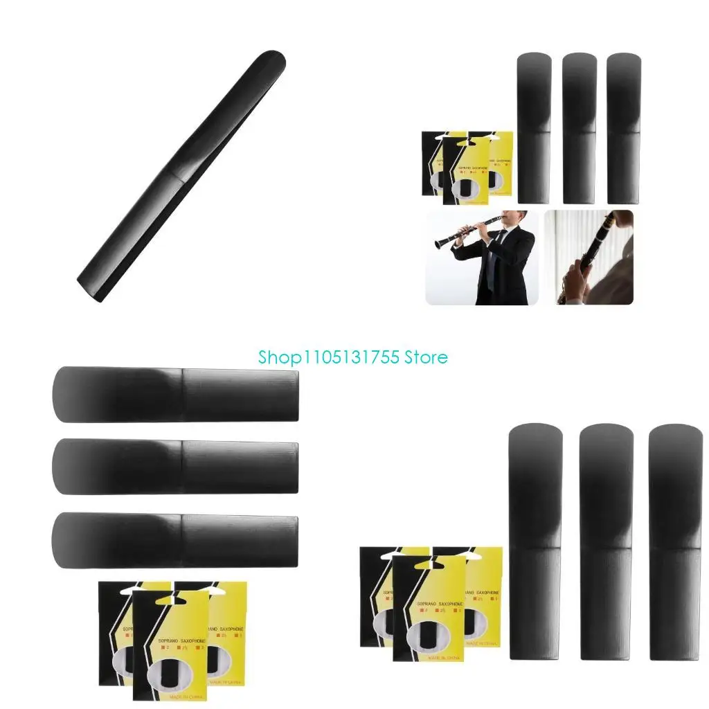 K0EF 3Pcs Resin Soprano Saxophone Mouthpiece Strength 1.5/2.0/2.5 Soprano Saxophone Saxophone Accessories Easy Blow