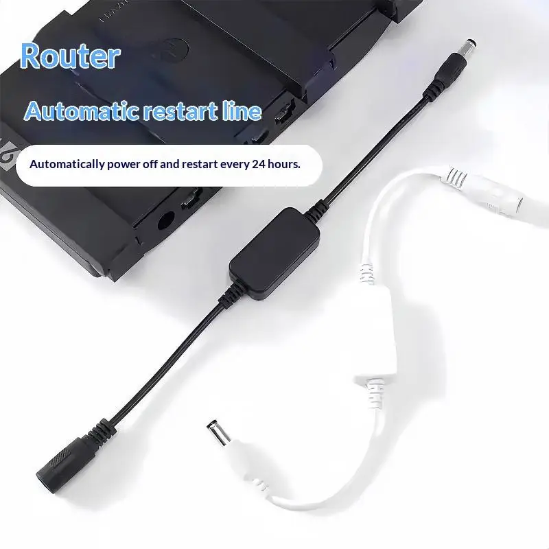 Router Reboot Cable WiFi Auto Restarter 24-Hour Timed Power-Off Reset Controller Optical Modem Reboot Cable