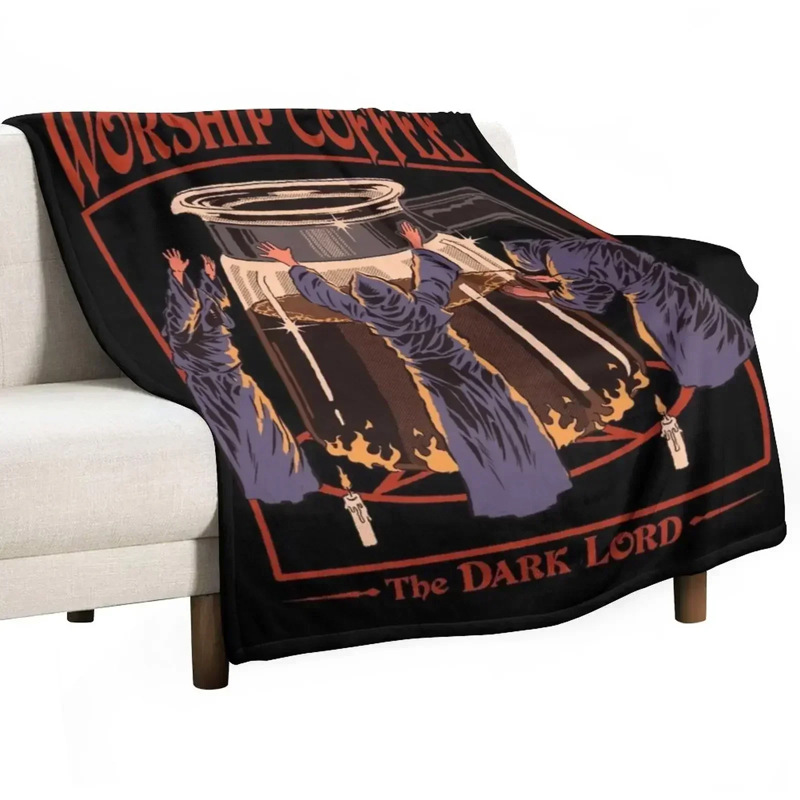 

Worship Coffee Throw Blanket Loose Cute Plaid christmas gifts Blankets