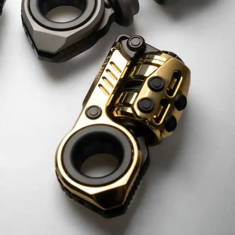 シニアン チタン鋼 金メッキ プッシュスライダー EDC フィジェットトイ