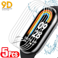 5pcs Hydrogel Protective Film For Xiaomi band 8 7 Pro Full Cover Soft Screen Protector on Xiaomi mi band 3 4 5 6 7 8 (Not Glass)