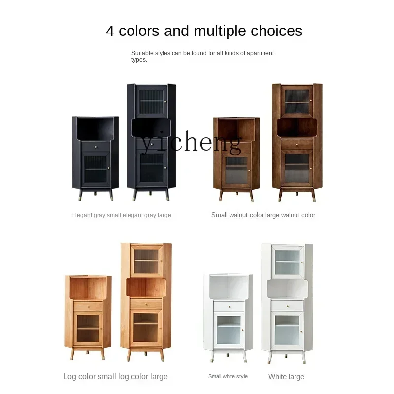 b19 Solid Wood Triangle Cabinet Corner Storage Cabinet Living Room Corner Storage Cabinet