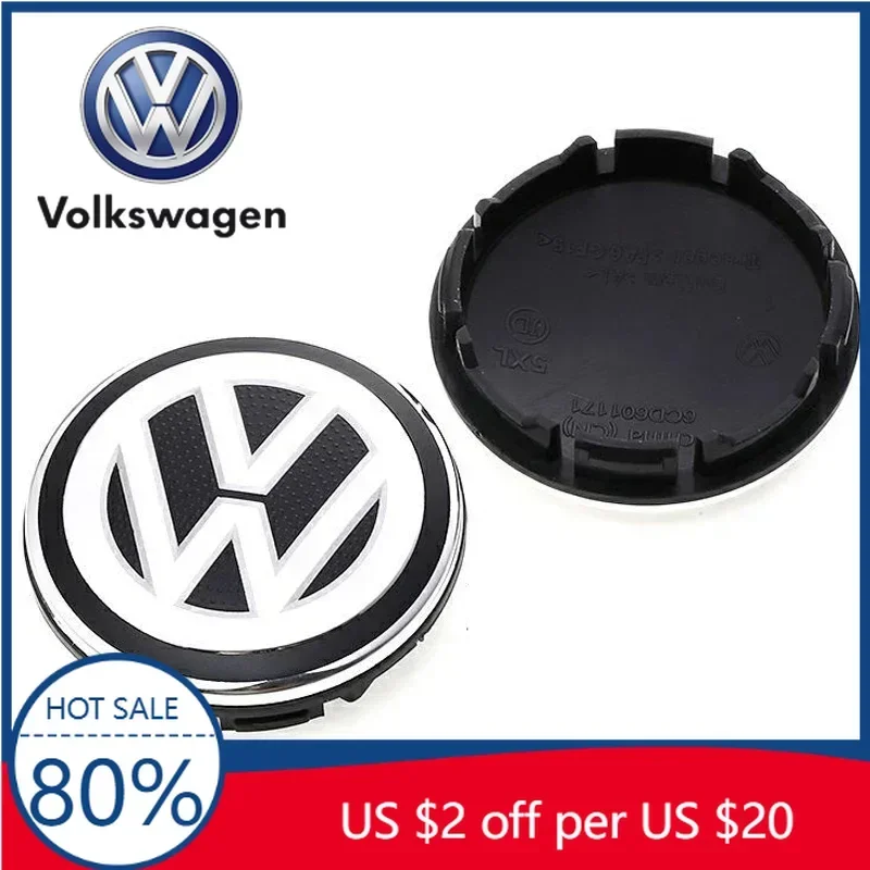 

For Volkswagen VW 4Pcs 56/65/66mm Car Wheel Center Hub Caps Cover Replacement Accessories For Volkswagen VW R GTI Golf 5 7 Caddy