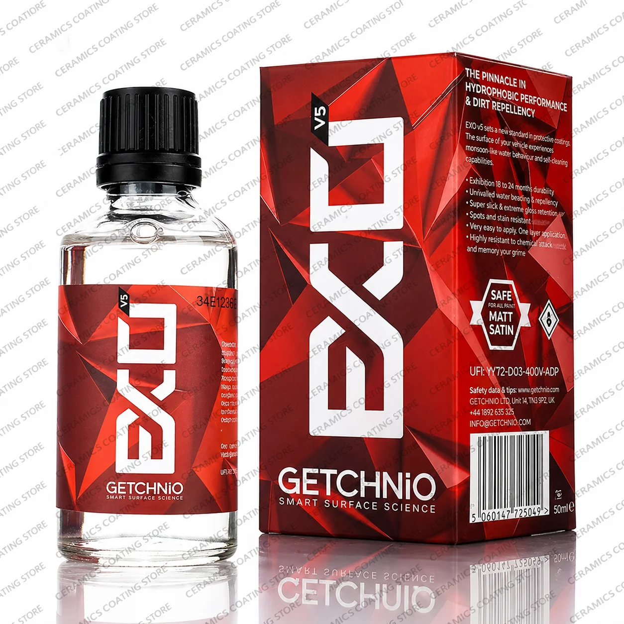 

EXO Ultra Durable Hydrophobic Coating V5 Protect Your Paint Add Gloss Repel Contaminants Get Rid of Water-Spots