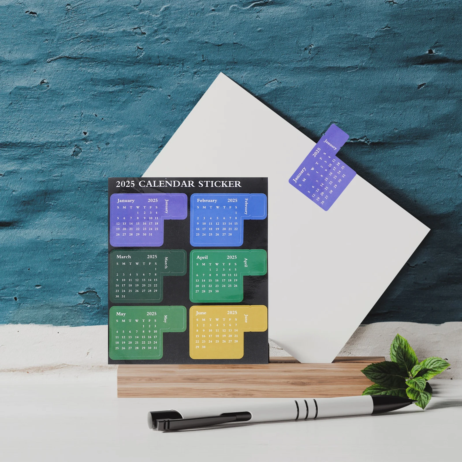 

2025 Yearly Planner Stickers 12 Months Index Tabs Multifunctional Colorful Labels Notebook Diary School Office Portable