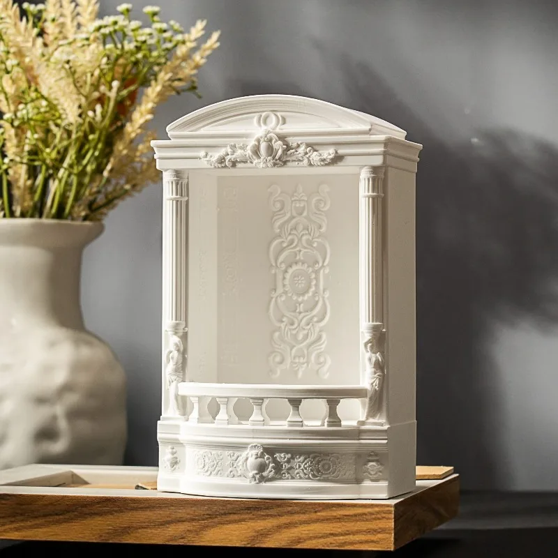 Opera miniature French relief architectural angel cure aromatherapy European style Roman column plaster ornament